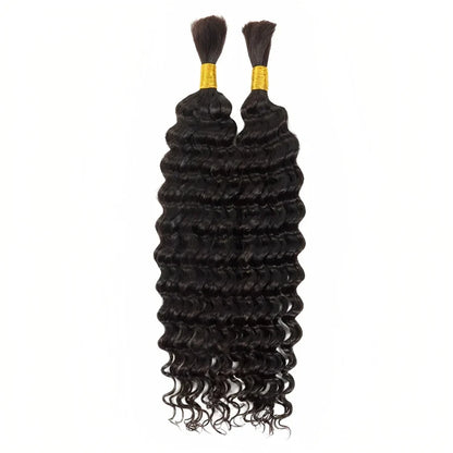 Deep Wave Bulk Human Hair for Boho Braids